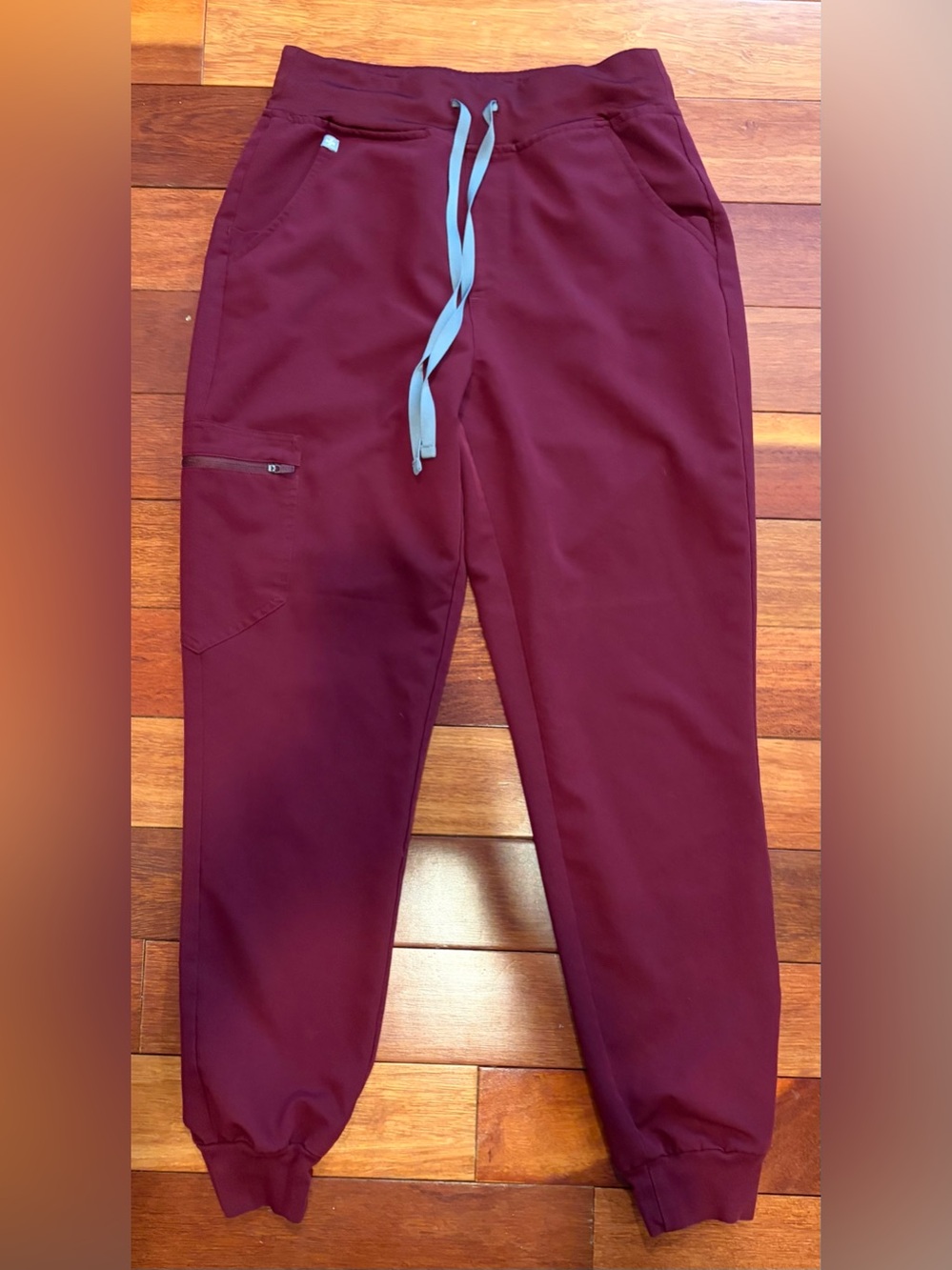 Figs Burgundy Technical Collection Pants - size small
